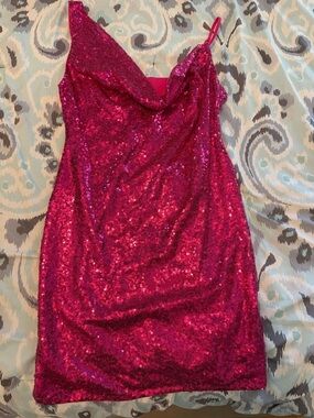 Forever 21 Hot Pink Sequin Dress